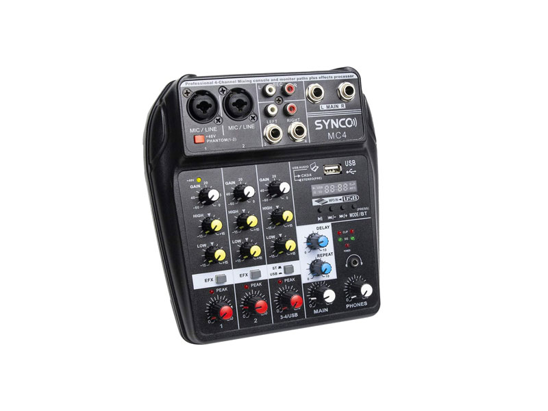 Synco MC4 - Mixer audio 4 canali - bluetooth USB - Big Foto